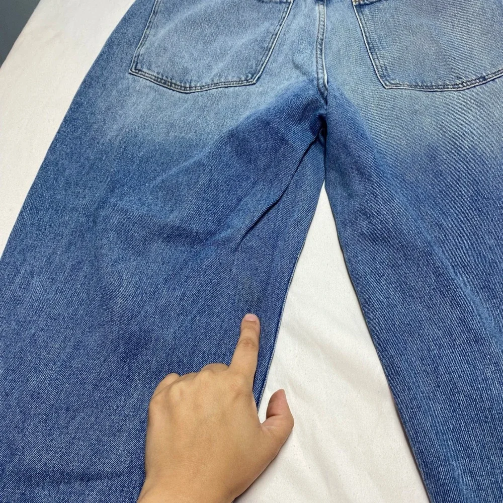 Madewell Baggy Tapered Jeans Mens 32 Blue Medium Wash 100% Cotton Denim